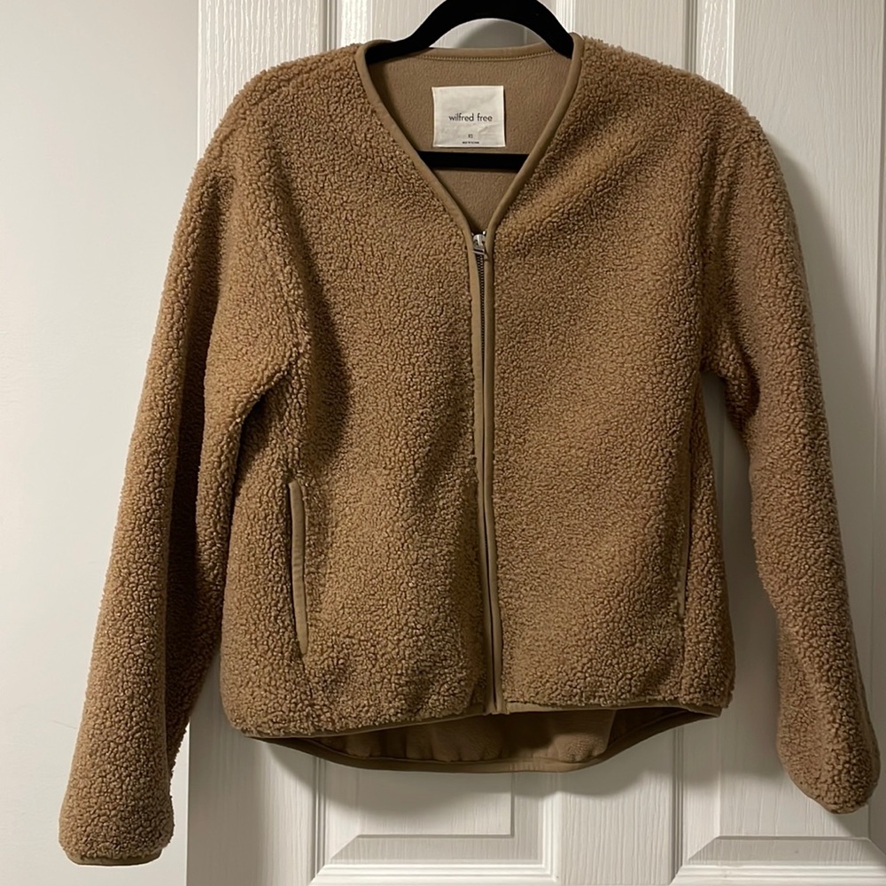 Wilfred Free zip fleece jacket